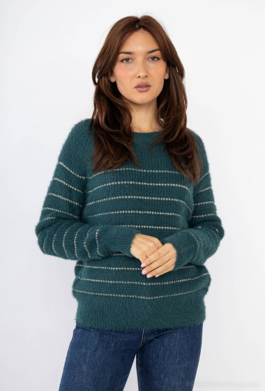 Wholesaler M&G Monogram - Sweater with stripes in lurex thread