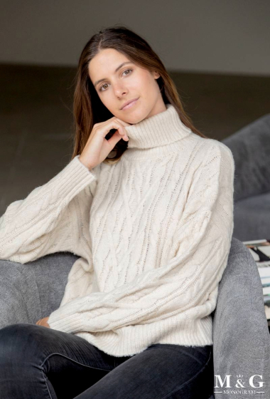 Wholesaler M&G Monogram - Cable-knit turtleneck sweater