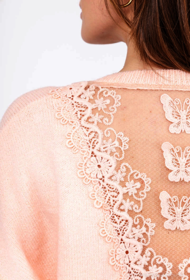 Wholesaler M&G Monogram - V-neck sweater with lace on the back