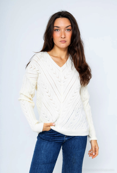 Wholesaler M&G Monogram - Perforated V-neck sweater