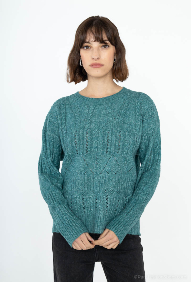 Wholesaler M&G Monogram - Perforated cable-knit sweater