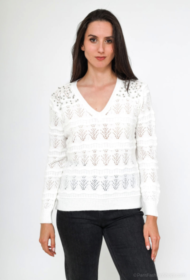 Wholesaler M&G Monogram - Perforated sweater with Diam's