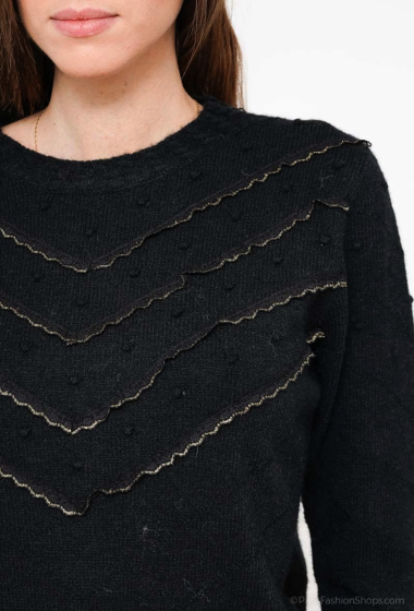 Großhändler M&G Monogram - Strukturierter Pullover mit glänzender Spitze