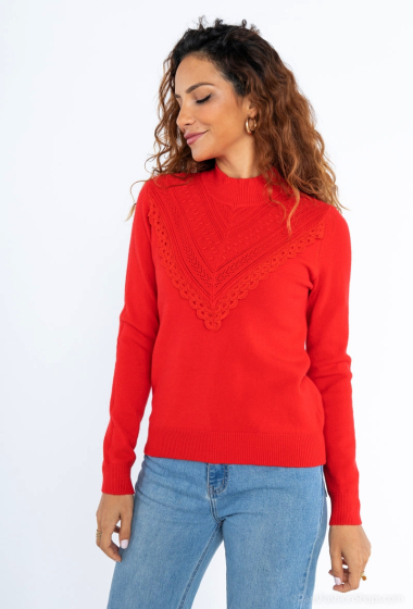 Wholesaler M&G Monogram - Structured sweater with lace