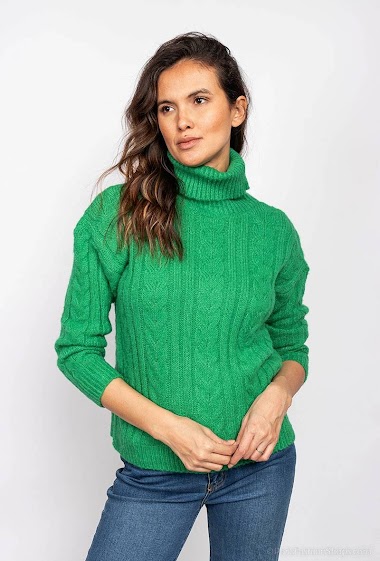 Wholesaler M&G Monogram - Turtleneck cable sweater