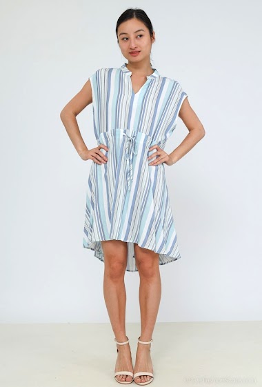 Wholesaler M&G Monogram - Asymmetrical striped dress