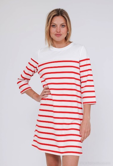 Wholesaler M&G Monogram - Striped dress with lace on the back