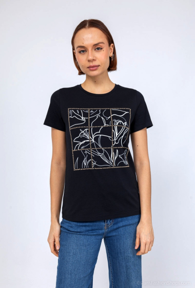 Grossiste M&G Monogram - T-shirt à imprimé avec clous