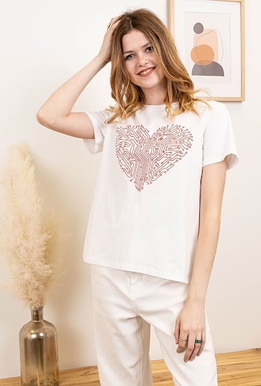 Wholesaler M&G Monogram - Heart printed t-shirt
