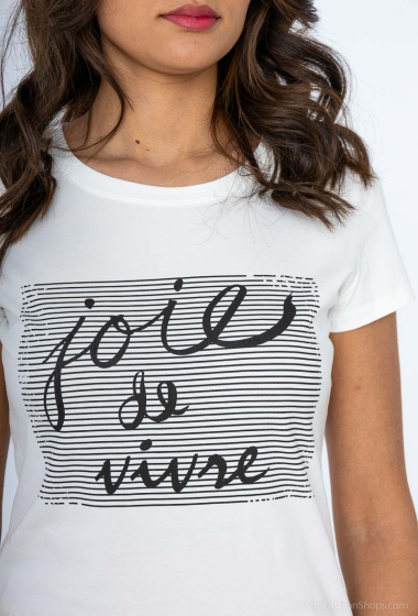 Grossiste M&G Monogram - T-shirt à imprimé  "Joie de Vivre"