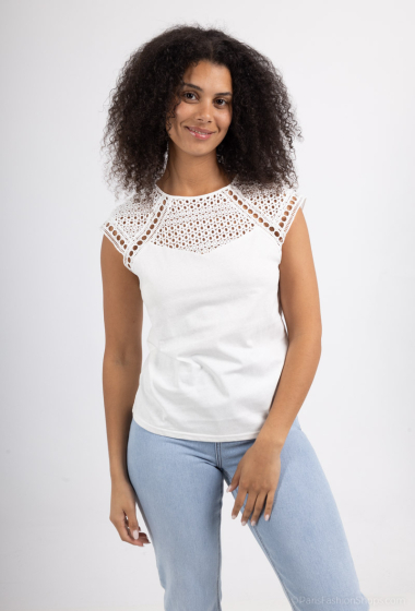 Grossiste M&G Monogram - T-shirt Coton avec dentelle