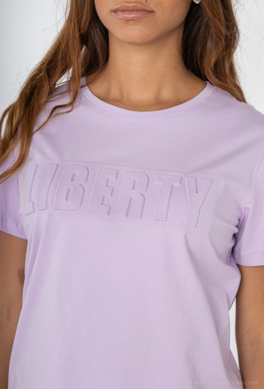 Wholesaler M&G Monogram - “LIBERTY” embossed T-shirt