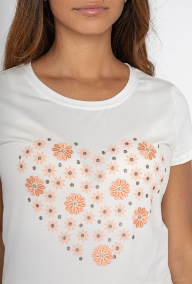 Wholesaler M&G Monogram - “DAISIES” t-shirt with print and embroidery