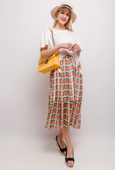 Wholesaler GG LUXE - Printed midi dress