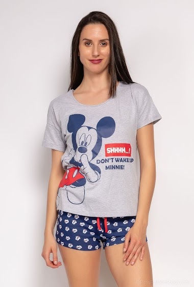 Grossiste Mickey - Ensemble de pyjacourt short + T-shirt MICKEY