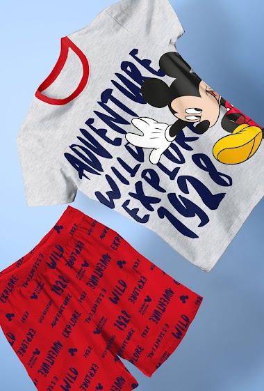 Grossistes Mickey - Ensemble pyjama 2pcs short + T-shirt MICKEY