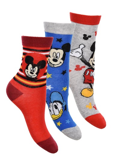 Grossiste Mickey - Pack de 3 Chausettes Mickey