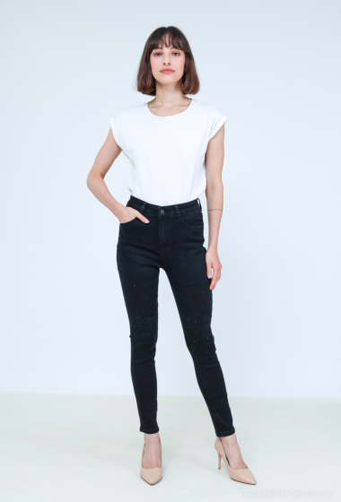 Wholesaler MILA PREMIUM - STRETCH JEANS WITH HEART