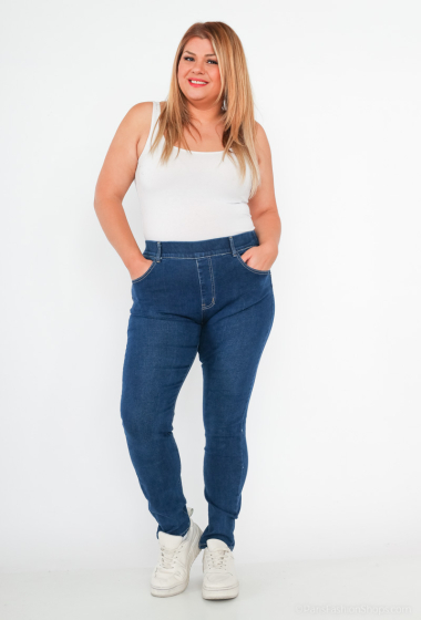 Grossiste MILA PREMIUM - Jeans slim grande taille avec taille élastique