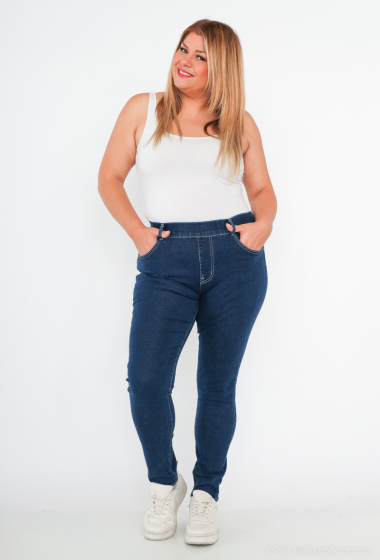 Grossiste MILA PREMIUM - Jeans slim grande taille avec taille élastique