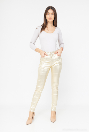 Wholesaler MILA PREMIUM - Silver slim pants