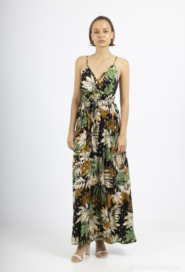 Wholesaler MISS SARA - Gold stained printed dress