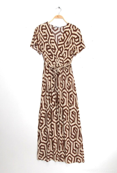 Großhändler MISS SARA - Bedrucktes Kleid mit goldenen Flecken