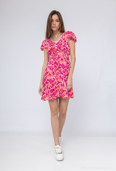 Wholesaler MISS SARA - Zebra print short dress