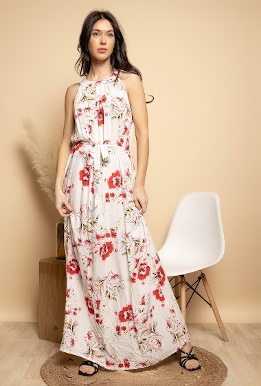 Großhändler MISS SARA - Langes Kleid mit Blumenprint