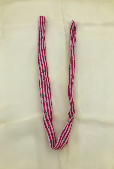 Wholesaler MILLE ET UNE ETOILES - Wire headband with stripes and flowers