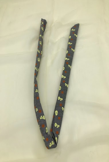 Wholesaler MILLE ET UNE ETOILES - Denim bow and polka dot wire headband