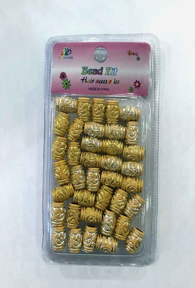 Wholesaler MILLE ET UNE ETOILES - Faux wood beads, oriental pattern