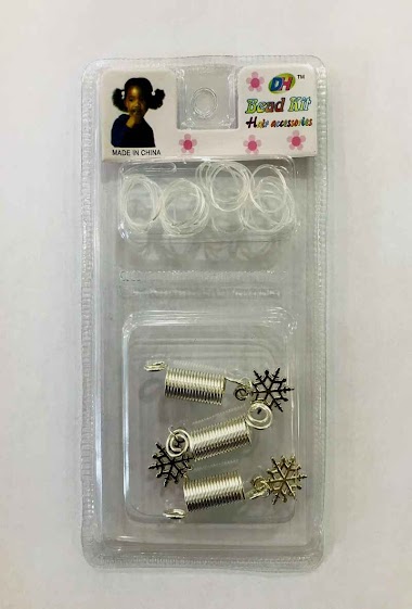 Wholesaler MILLE ET UNE ETOILES - Beads hair rings, spring with snowflakes, medium