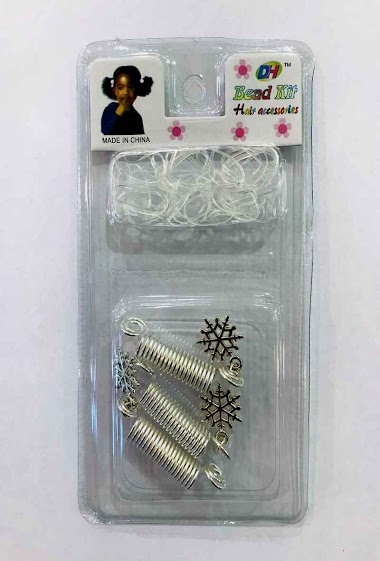 Wholesaler MILLE ET UNE ETOILES - Beads hair rings, spring with snowflakes, long