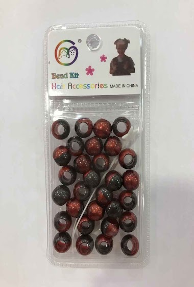 Wholesaler MILLE ET UNE ETOILES - Two-coloured beads - black and color