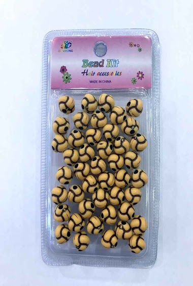 Wholesaler MILLE ET UNE ETOILES - Faux wood beads, ball