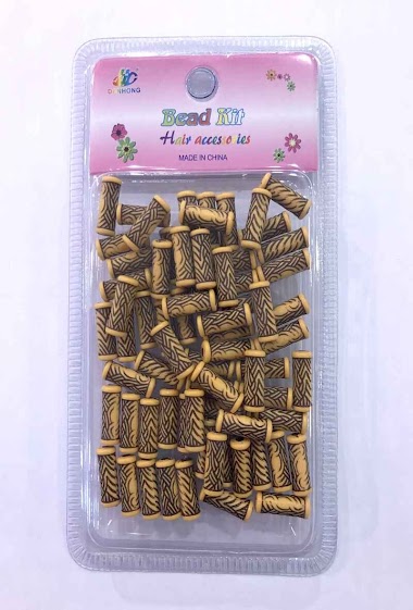Wholesaler MILLE ET UNE ETOILES - Faux wood beads, long and thin