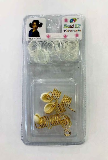 Wholesaler MILLE ET UNE ETOILES - Beads hair rings, spiral spring with cowries