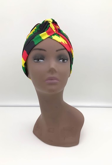 Wholesaler MILLE ET UNE ETOILES - Women's rasta print turban