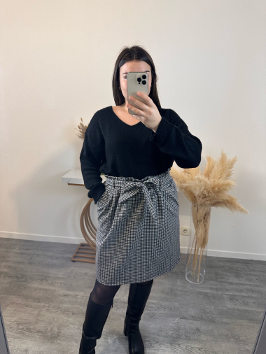 Wholesaler Mily - plus size printed skirt