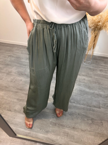 Wholesaler Mily - large size fluid plain pants