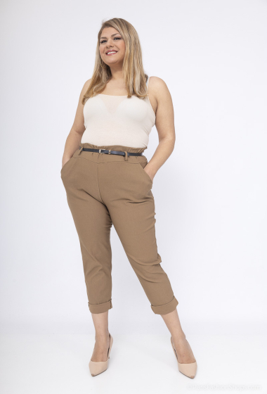 Wholesaler Mily - Plus size pants with belt