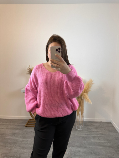 Großhändler Mily - einfacher schlichter Pullover in großer Größe