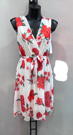 Wholesaler Mily - plus size printed short dress