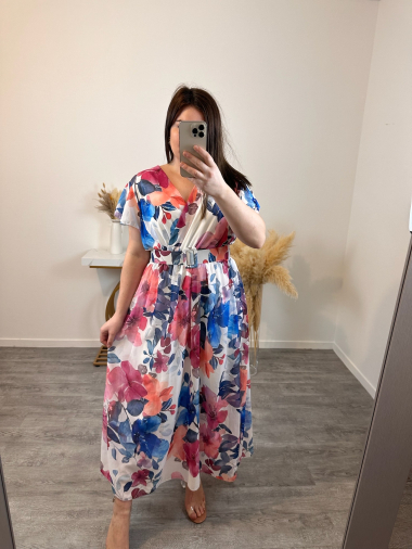 Grossiste Mily - Robe longue  imprime grande taille