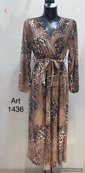 Großhändler Mily - Langes bedrucktes Kleid