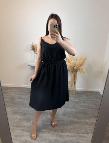 Wholesaler Mily - plain dress with buttons