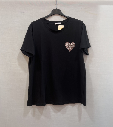 Großhändler Mily - GROßES LOVE LEOPARD T-Shirt