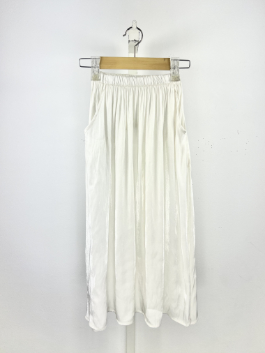Wholesaler Mini Mignon Paris - Long shiny skirt with pockets for girls