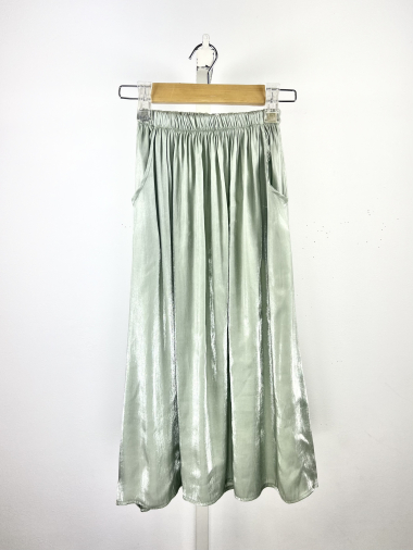 Wholesaler Mini Mignon Paris - Long shiny skirt with pockets for girls